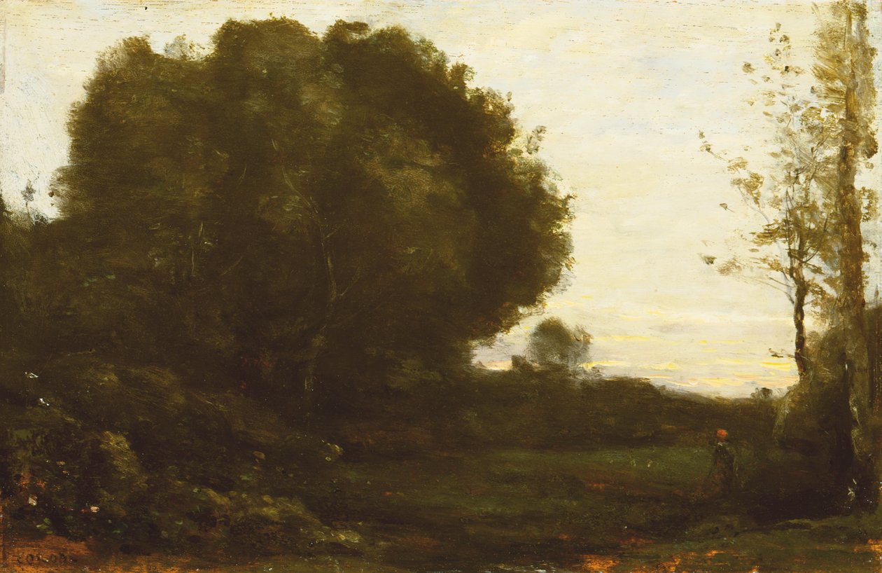 Kväll i dalen av Jean Baptiste Camille Corot