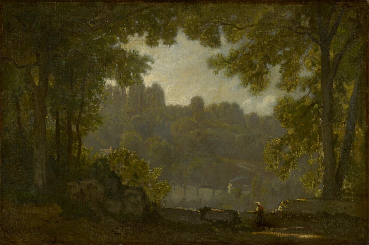 Skogslandskap av Jean Baptiste Camille Corot