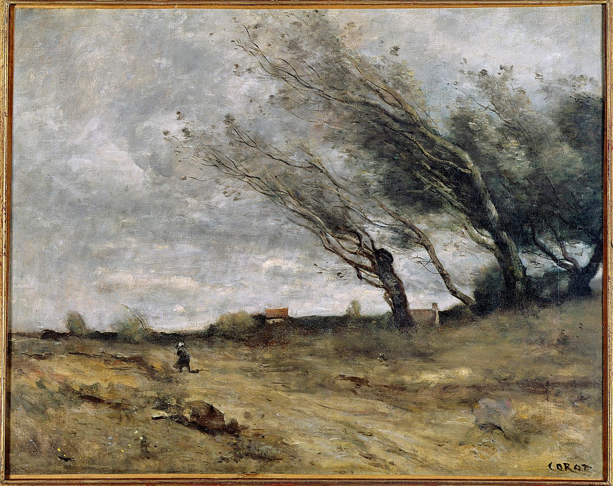 Galemålning av Camille Corot (1796-1875) 1870 sön. 0,47 X 0,58 m Reims. Museum of Fine Arts av Jean Baptiste Camille Corot