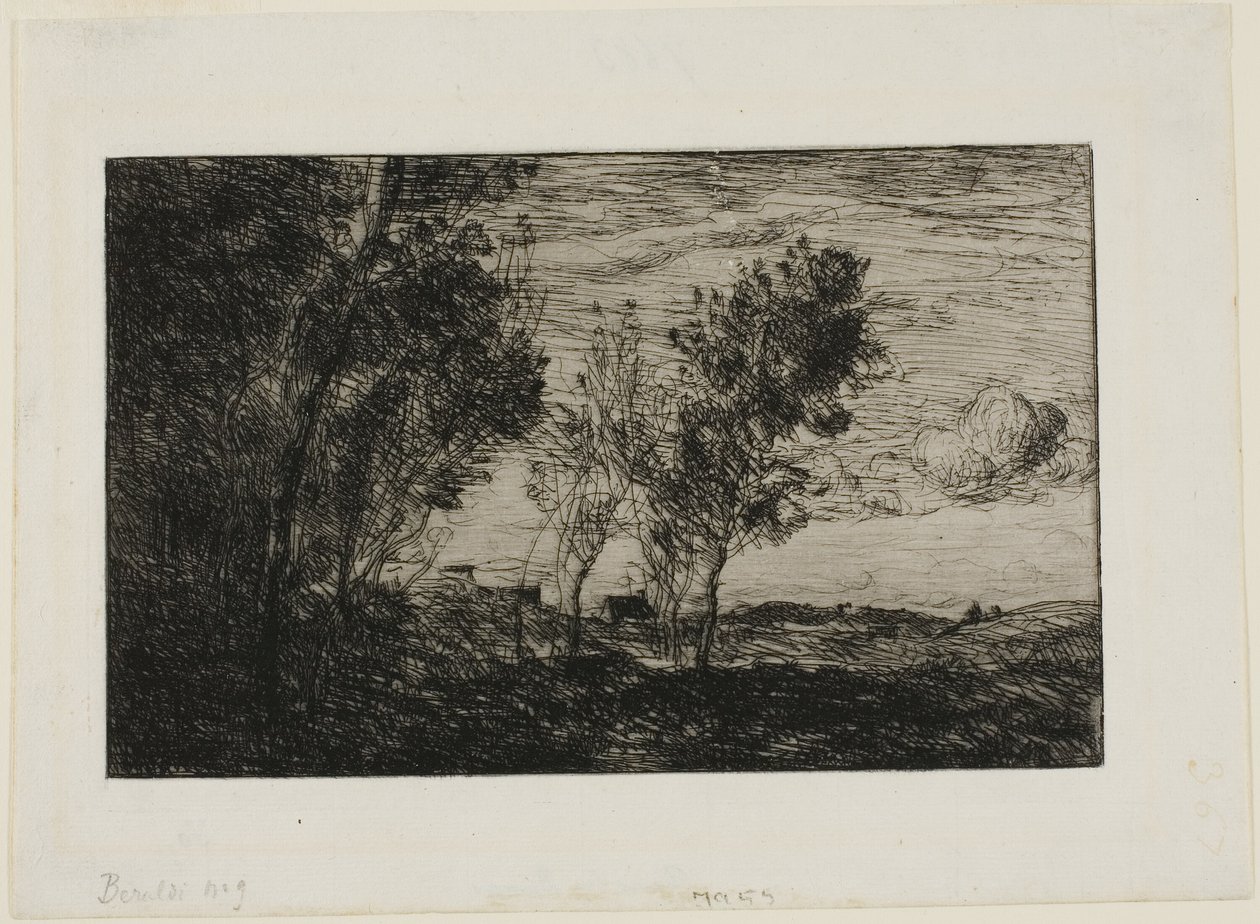 In the Dunes: Souvenir of the Woods of the Hague av Jean Baptiste Camille Corot