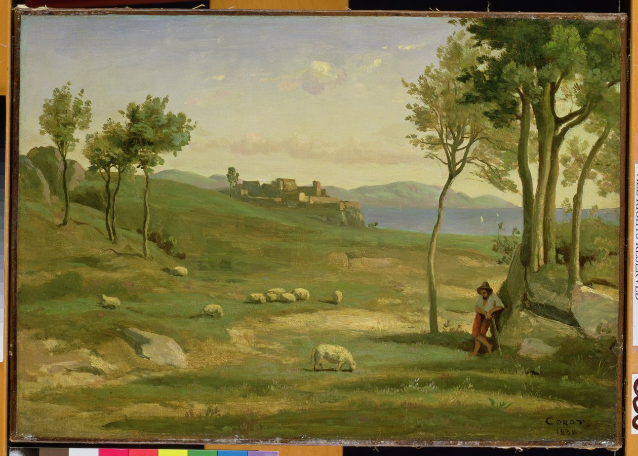 Italienskt landskap, 1838 av Jean Baptiste Camille Corot