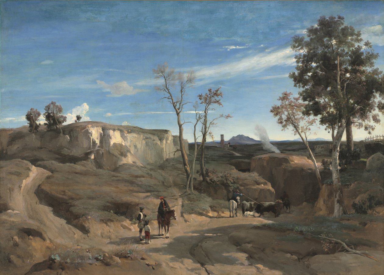 La Cervara, den romerska Campagna, ca 1830-1831 av Jean Baptiste Camille Corot