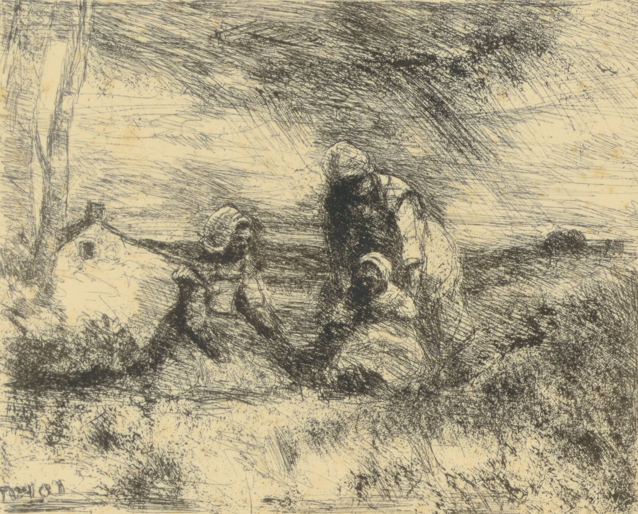Den lilla systern av Jean Baptiste Camille Corot