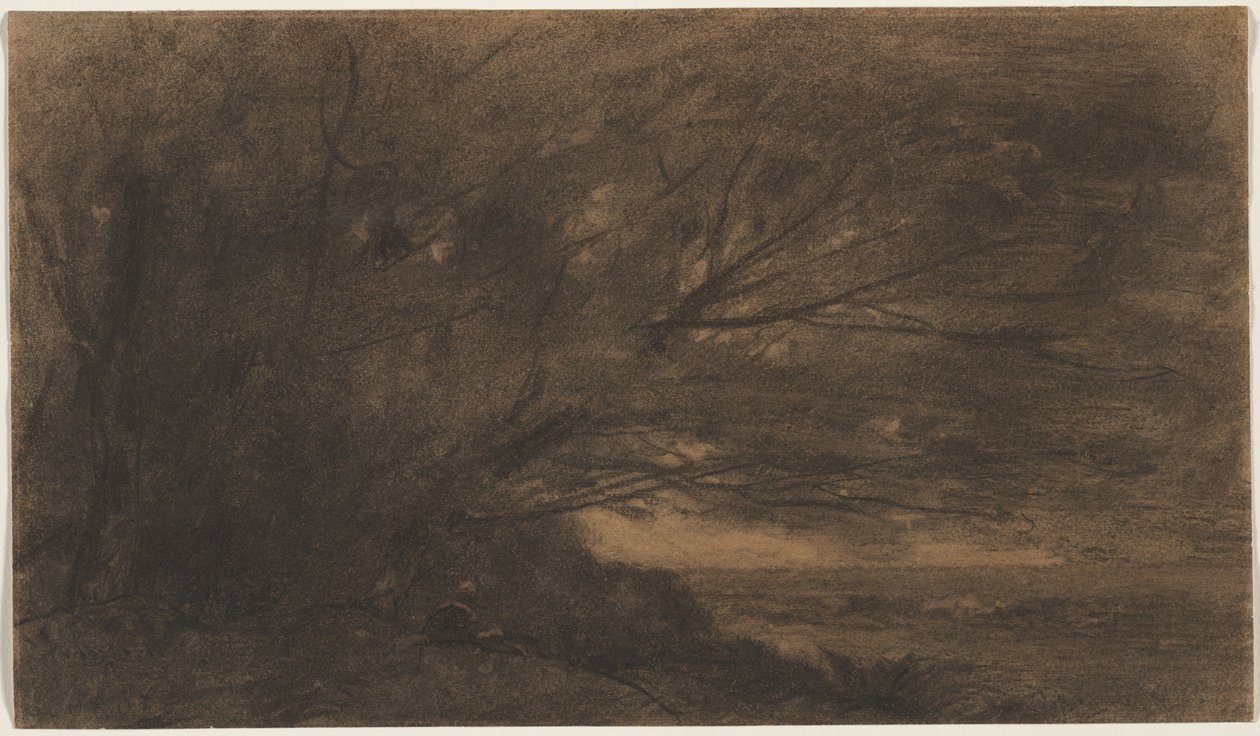 Landskap (det stora trädet) av Jean Baptiste Camille Corot