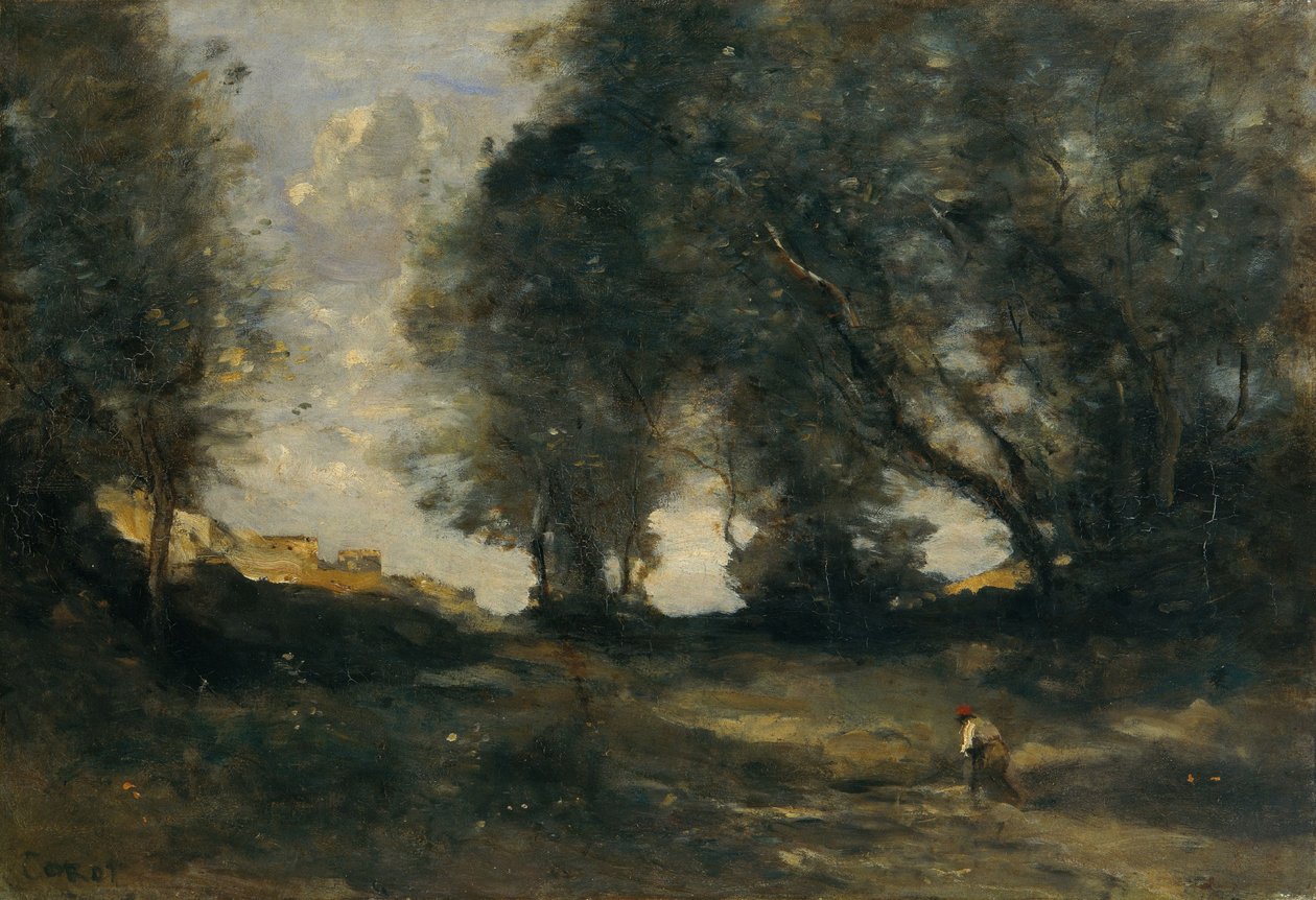 Landskap, ca 1860 (olja på duk) av Jean Baptiste Camille Corot