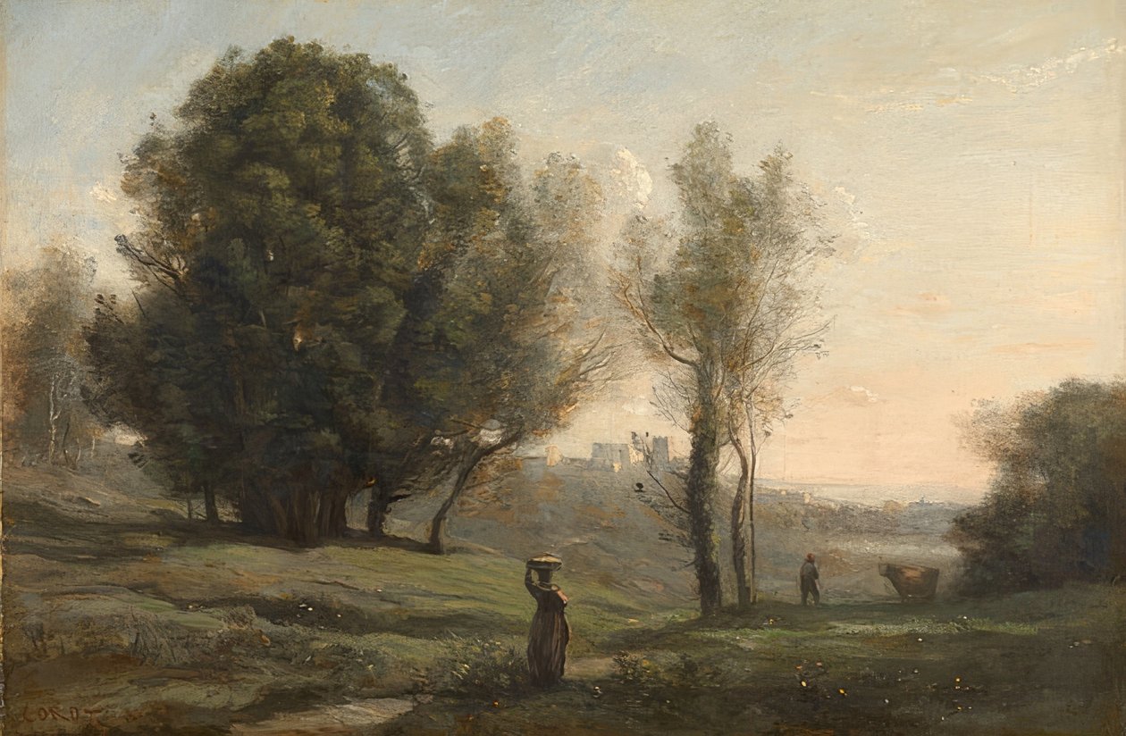 Landskap. Omkring 1872 av Jean Baptiste Camille Corot
