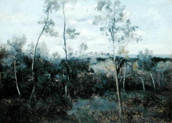 Le Mont Valerian (olja på panel) av Jean Baptiste Camille Corot