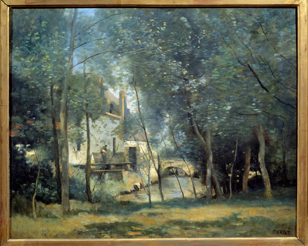 Le Moulin de Saint-Nicolas-Lez-Arras Målning av Camille Corot (1796-1875) 1874 Sön. 0,65x0,81 m Paris, Orsay-museet av Jean Baptiste Camille Corot