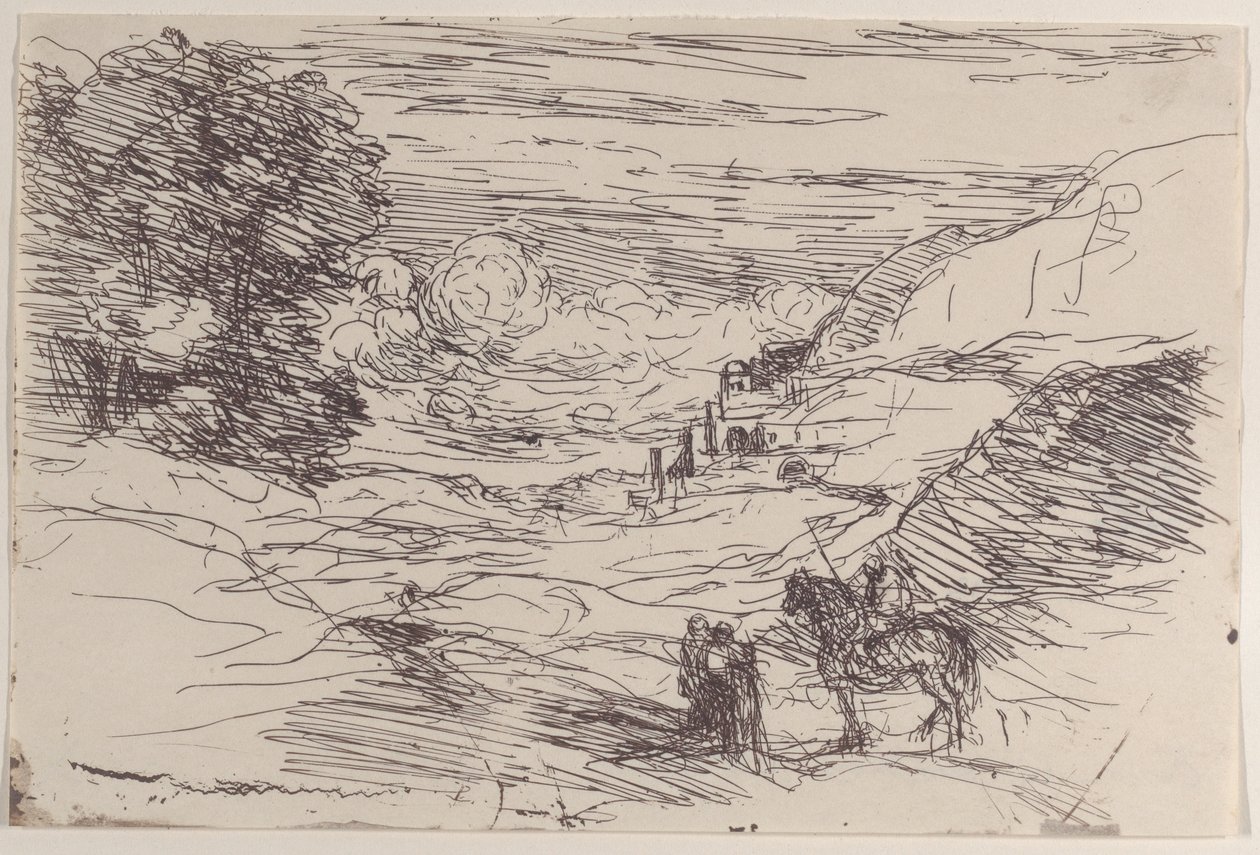Paladinerna, 1871. av Jean Baptiste Camille Corot