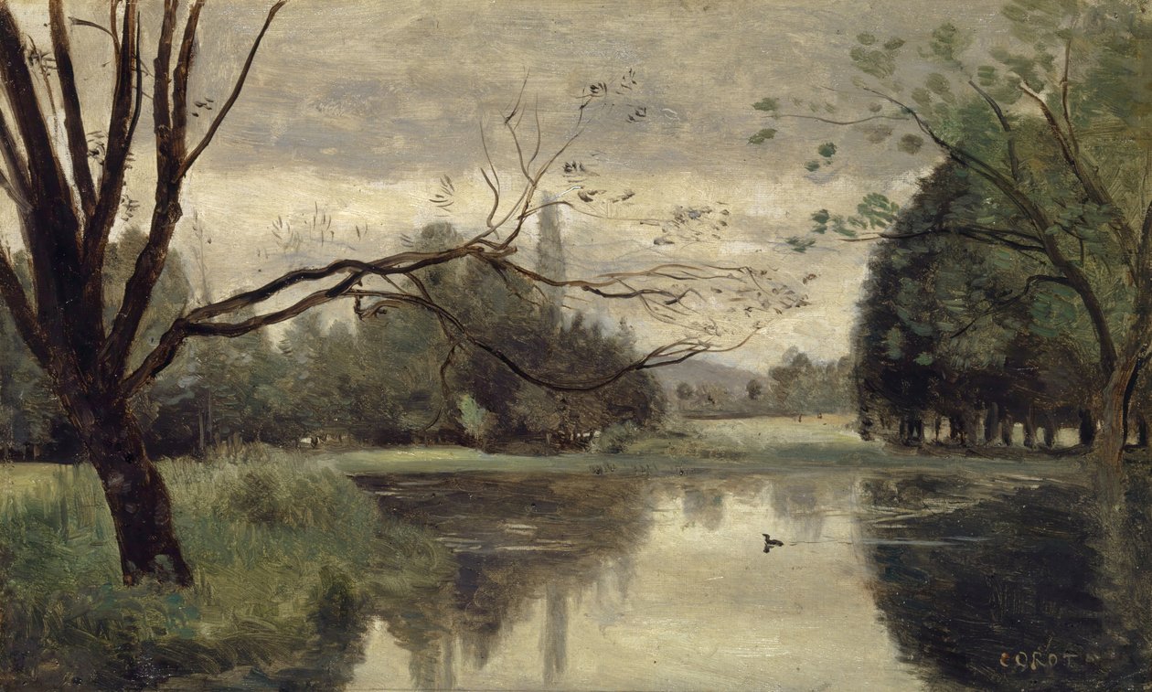 Ankdammen Ankdammen, 1855-1859. av Jean Baptiste Camille Corot
