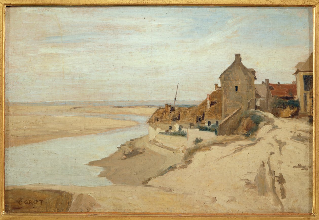 Fiskarstugor i Sainte-Adresse ... av Jean Baptiste Camille Corot