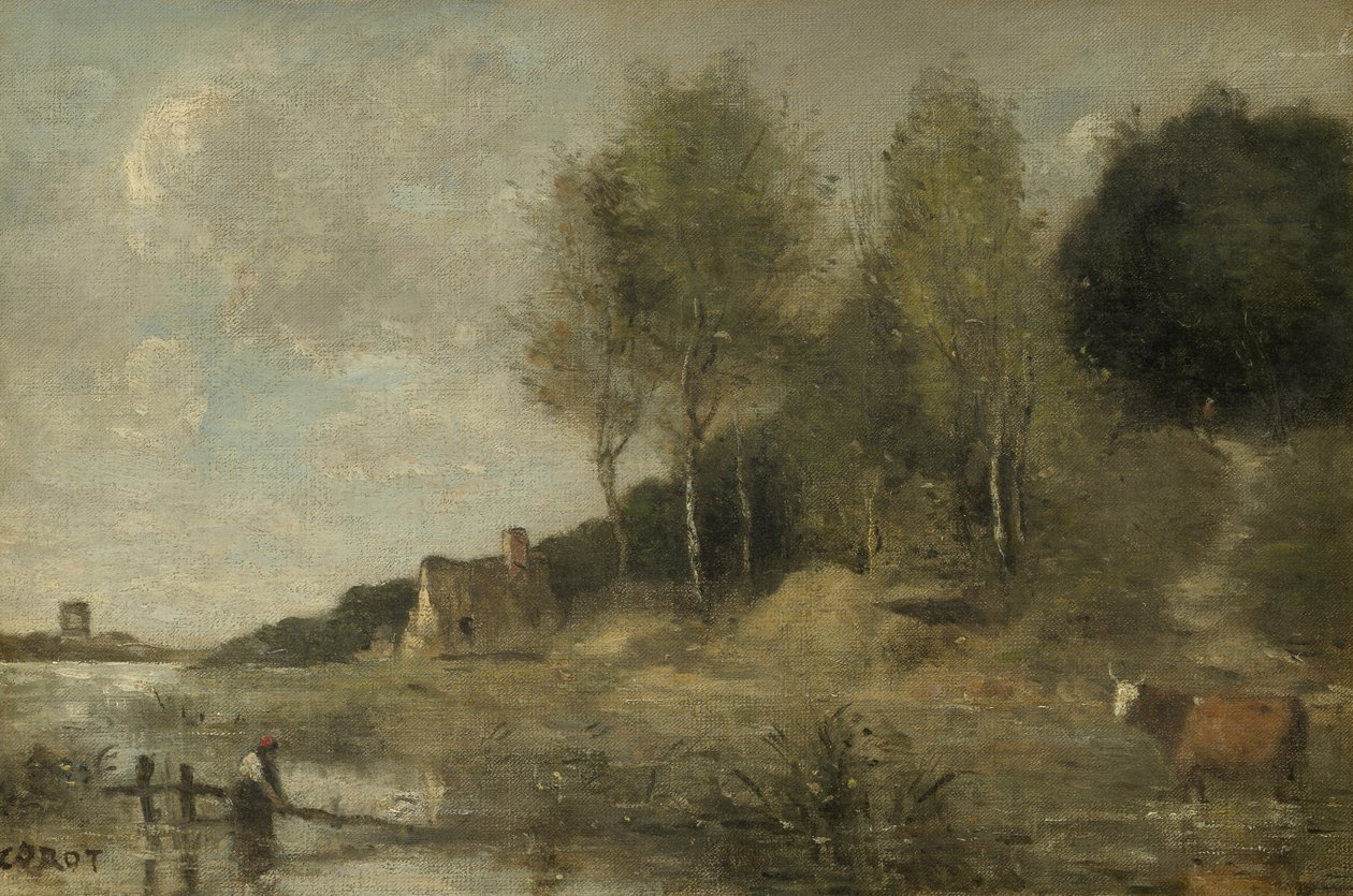 Marsh vid Boves, nära Amiens av Jean Baptiste Camille Corot