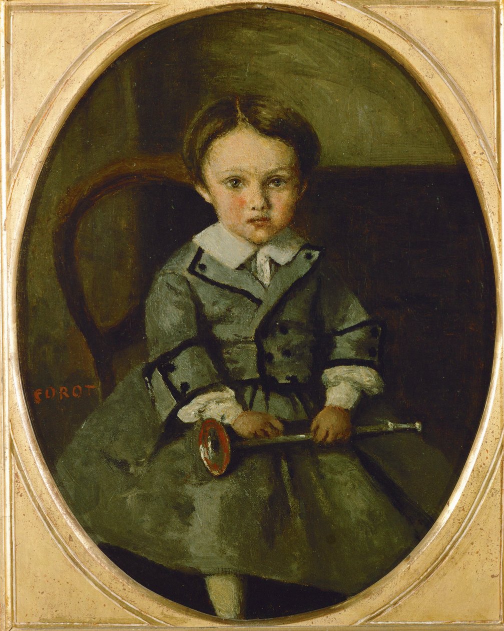Maurice Robert som barn ... av Jean-Baptiste-Camille Corot