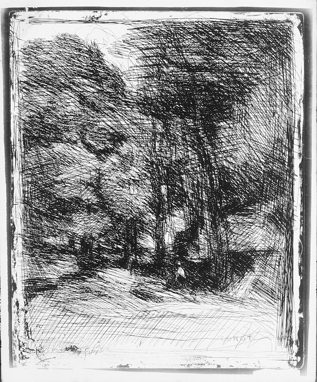 Minne av Bas Brhaut, 1858 av Jean Baptiste Camille Corot