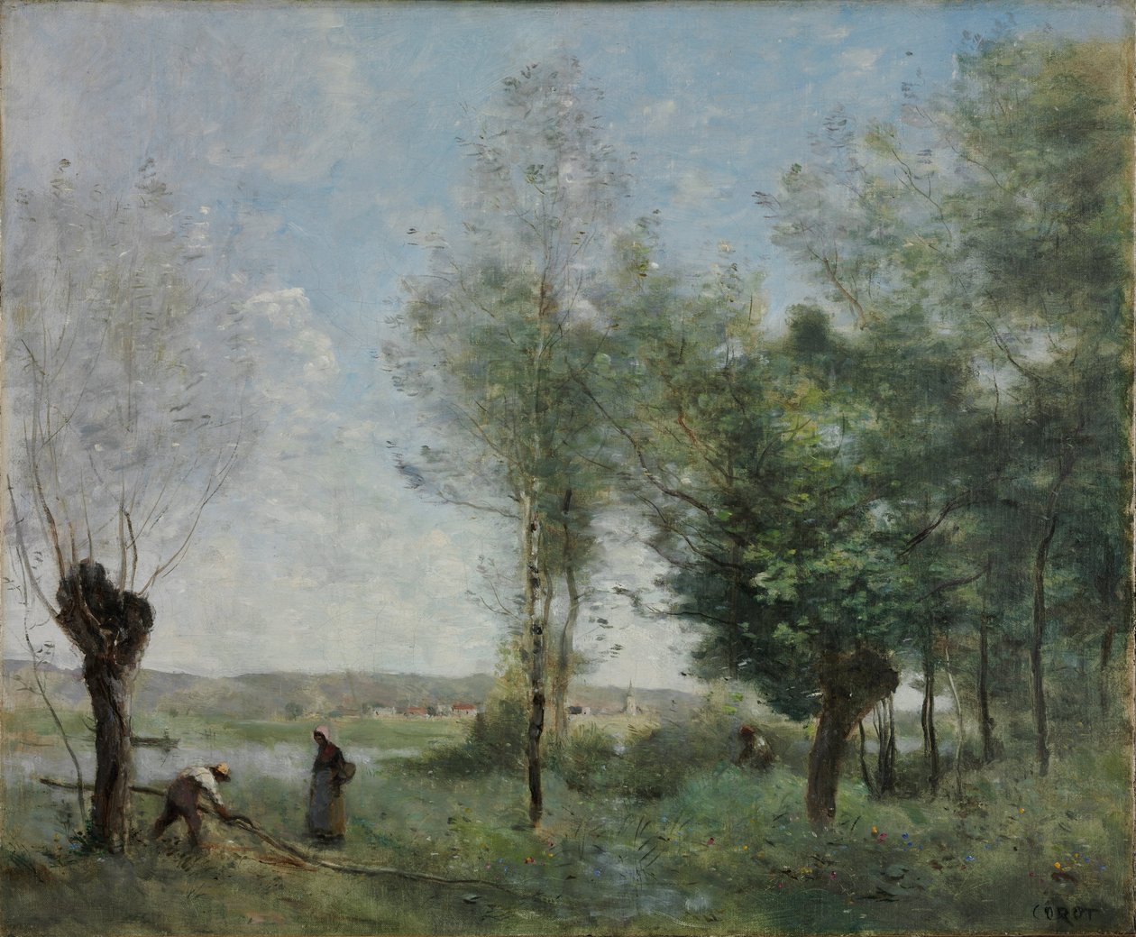 Minne av Coubron - Målning av Jean Baptiste Camille Corot (1796-1875) - 1872 - Olja på duk - 46x55,3 - Szepmuveszeti Muzeum, Budapest av Jean Baptiste Camille Corot