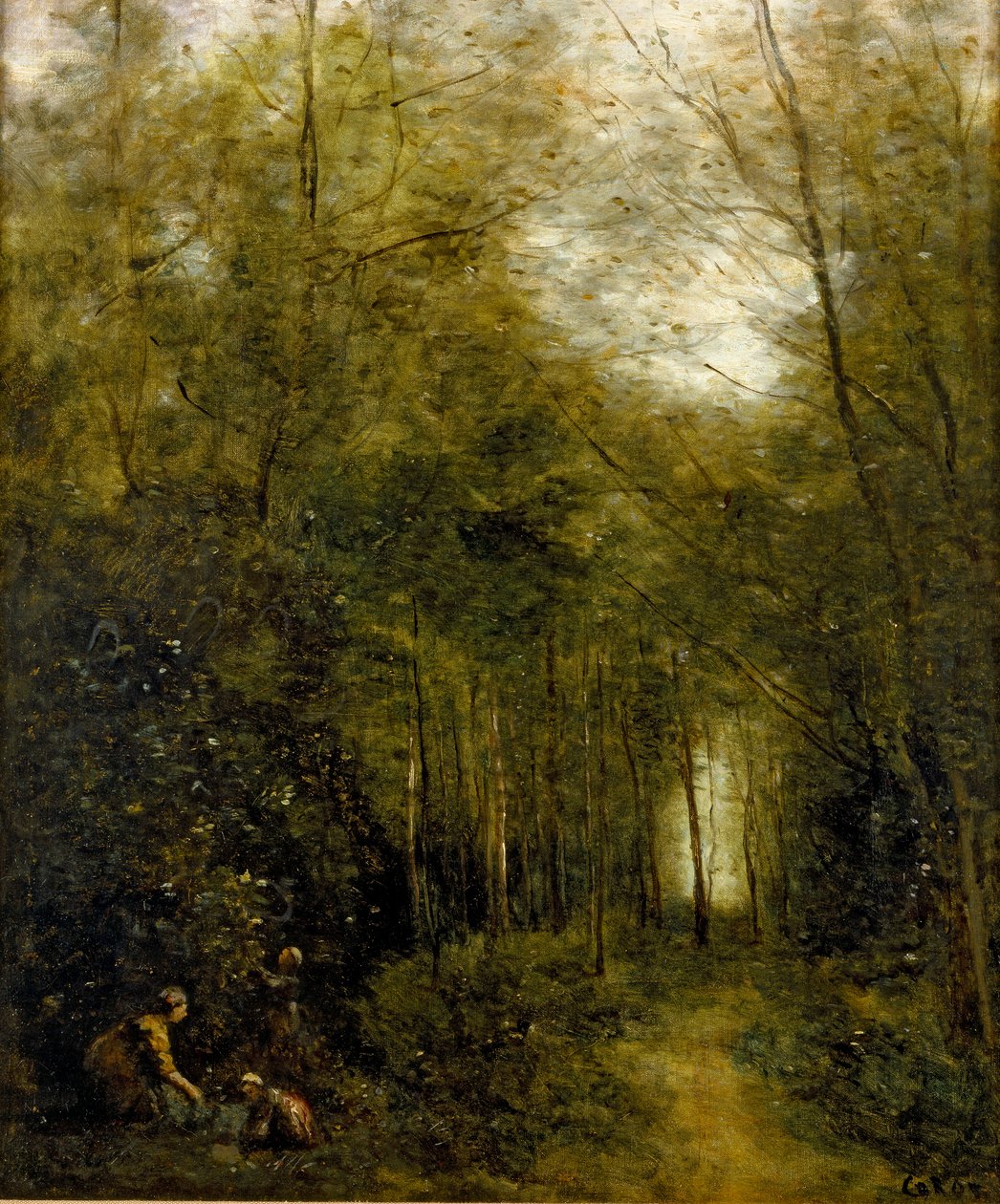 Montfermeil, bäcken i skogen, 1867 av Jean Baptiste Camille Corot