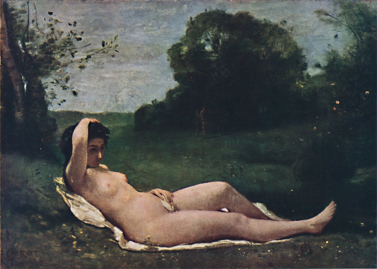 Nymf, 1859, 1937. av Jean Baptiste Camille Corot