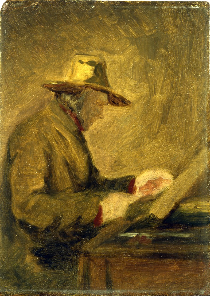 Porträtt av Daumier av Jean Baptiste Camille Corot