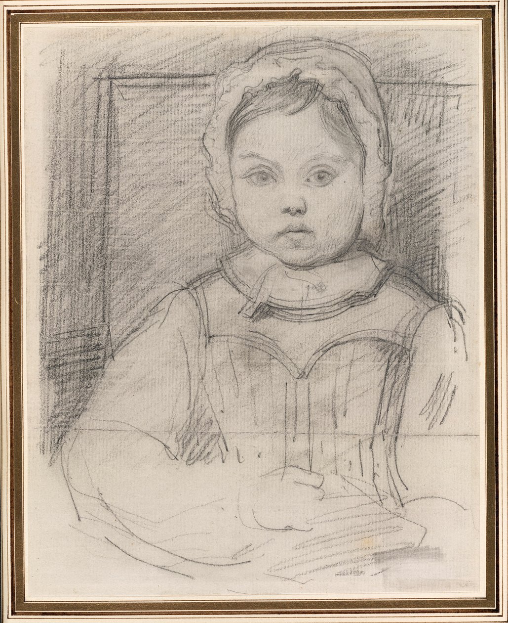 Porträtt av Louis Robert, 3 år gammal av Jean Baptiste Camille Corot