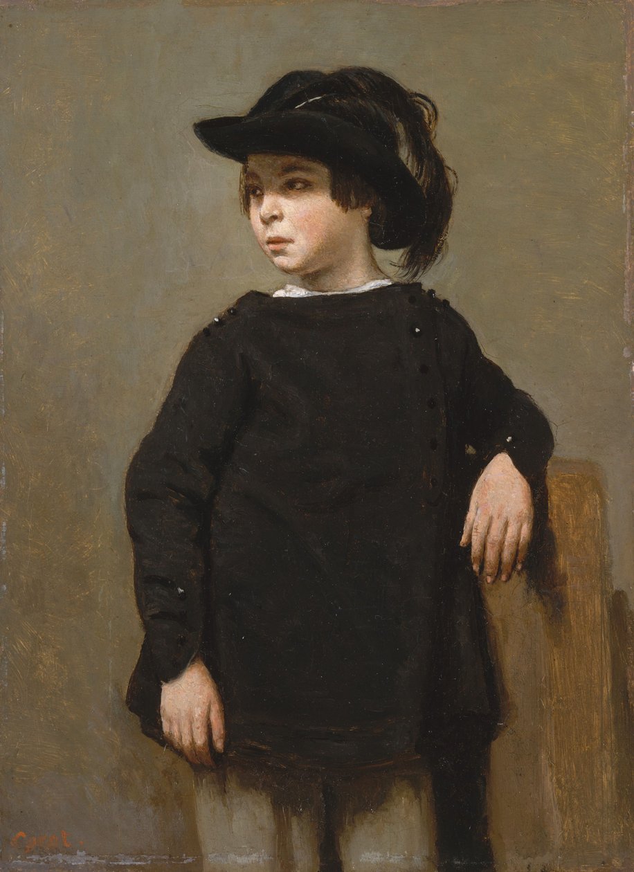 Porträtt av ett barn, ca 1835 av Jean Baptiste Camille Corot