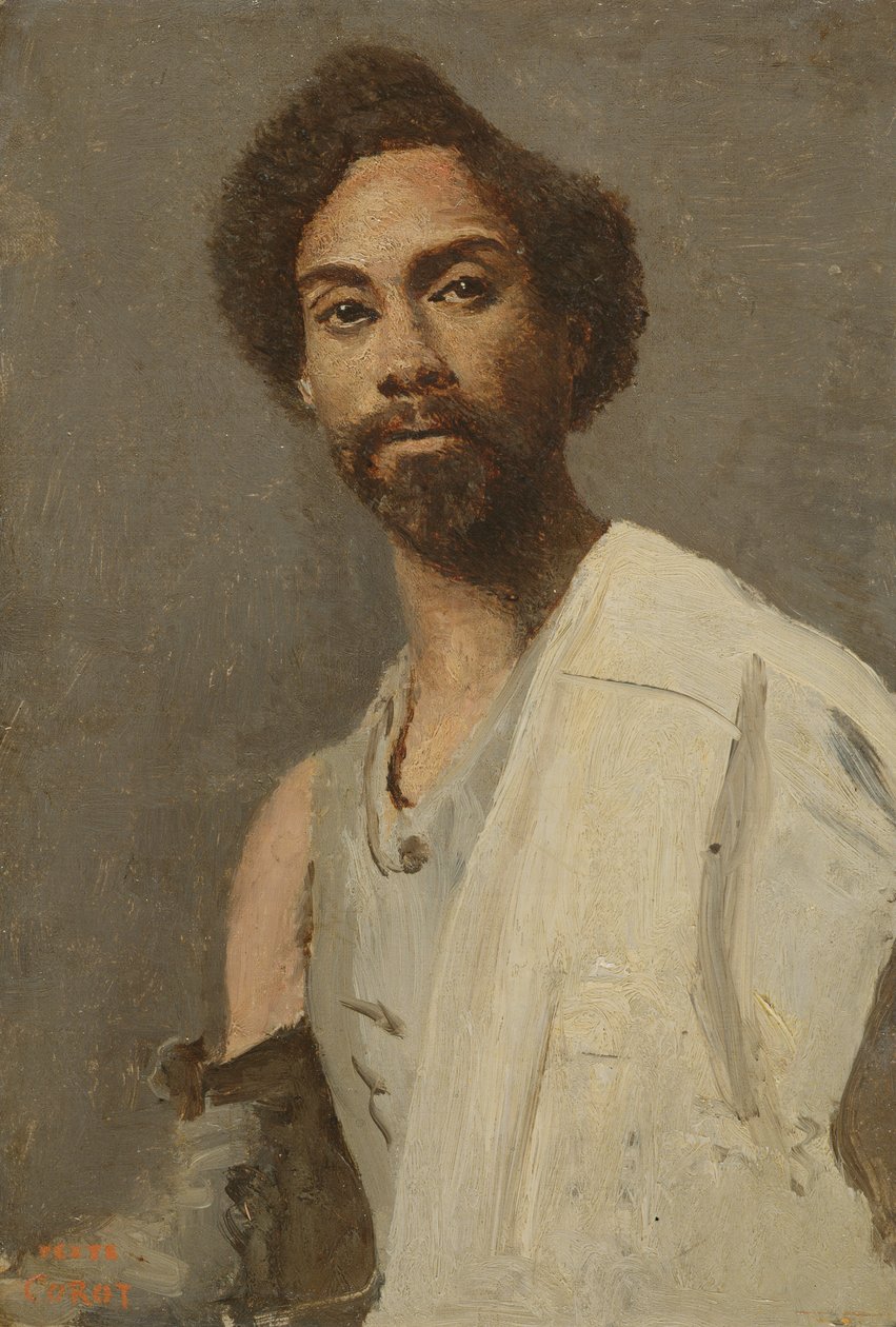 Porträtt av en abessinisk man av Jean Baptiste Camille Corot