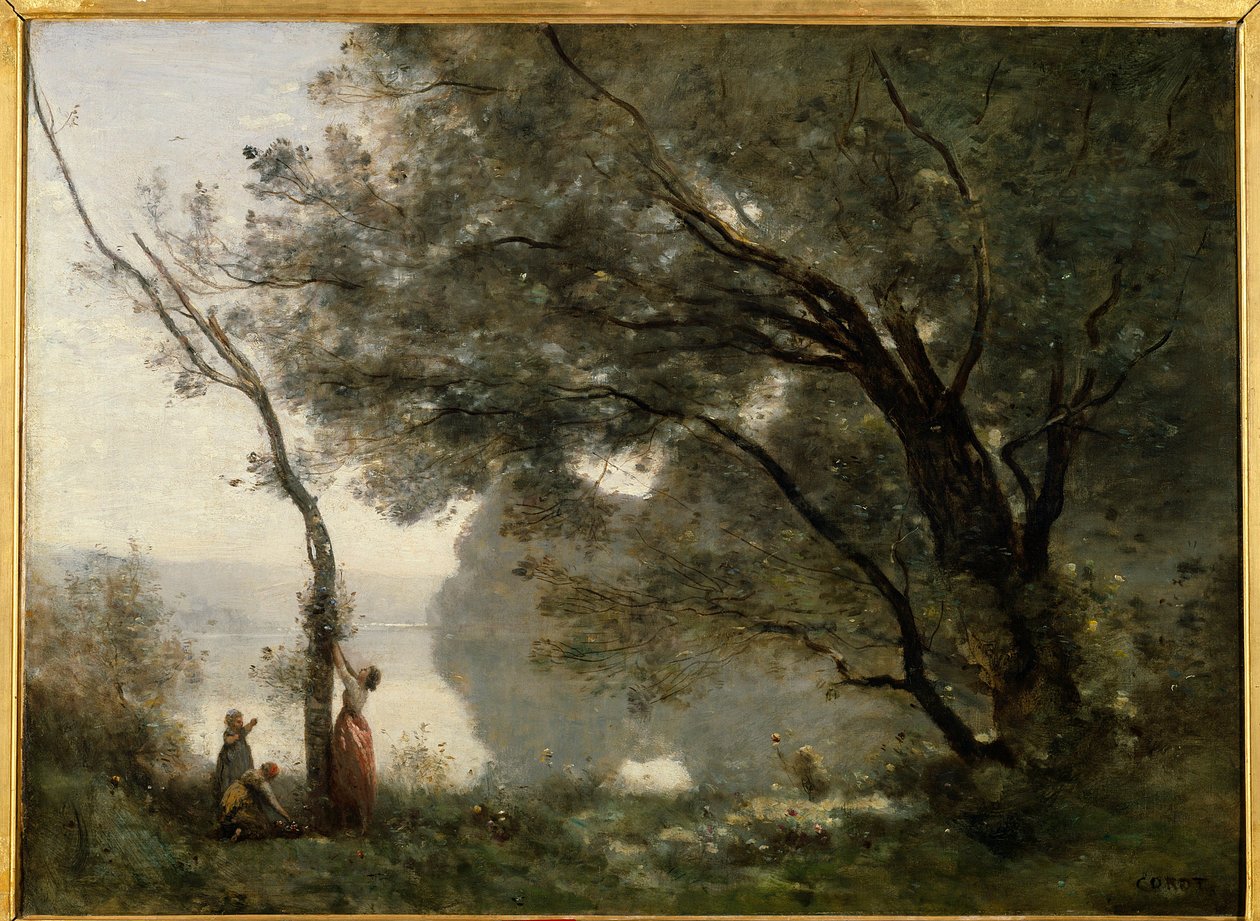 Påminnelse om Mortefontaine. Målning av Camille Corot (1796-1875) av Jean Baptiste Camille Corot