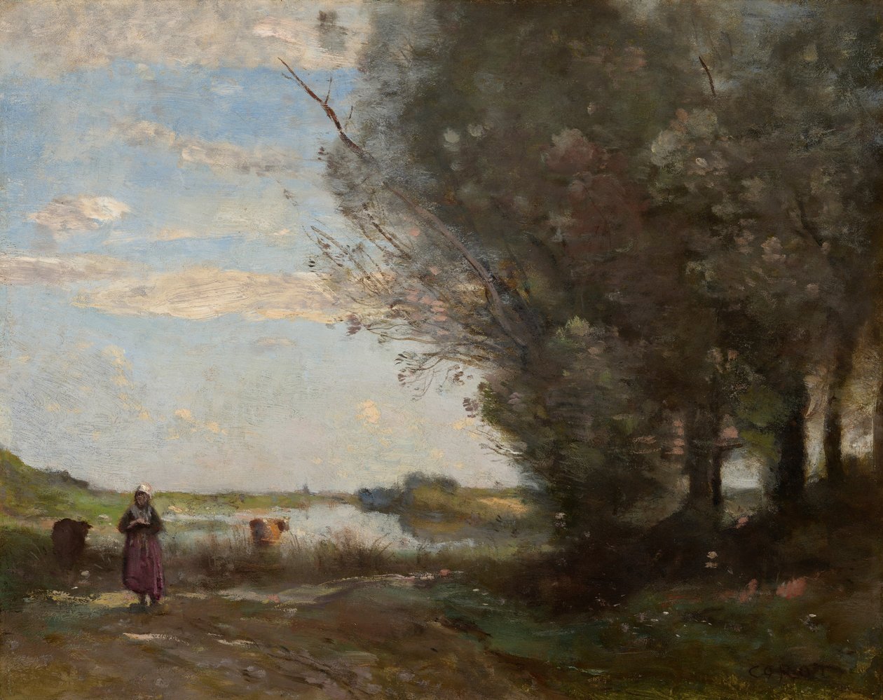 Utsikt över floden av Jean Baptiste Camille Corot