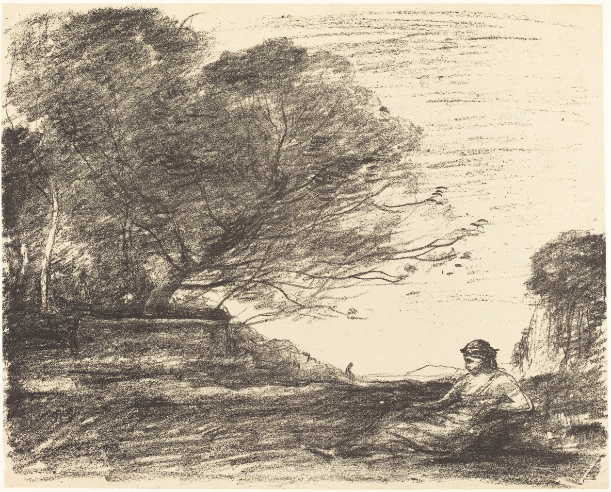 Sappho Safo, 1871. av Jean Baptiste Camille Corot