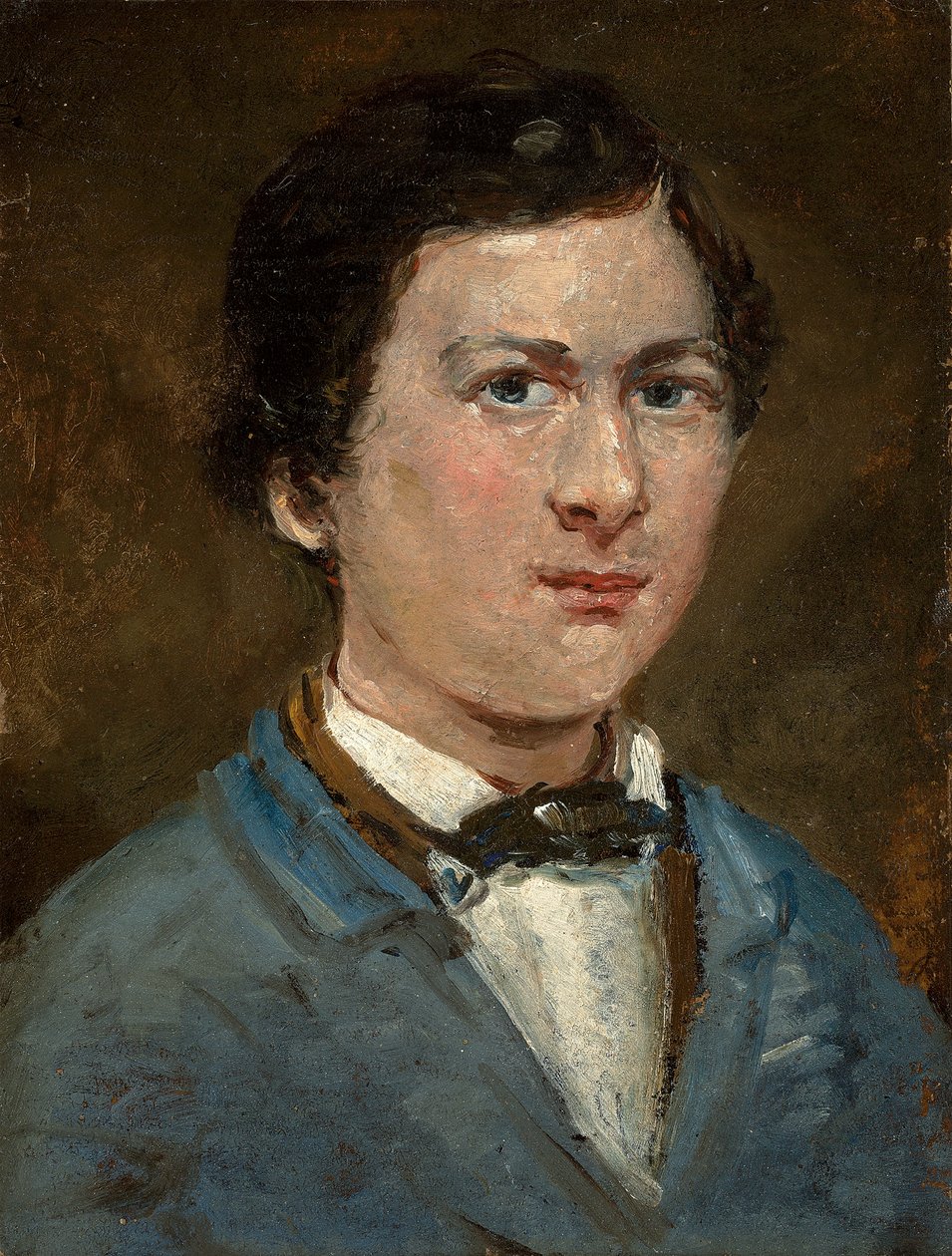 Självporträtt, ca 1818-1821 av Jean Baptiste Camille Corot