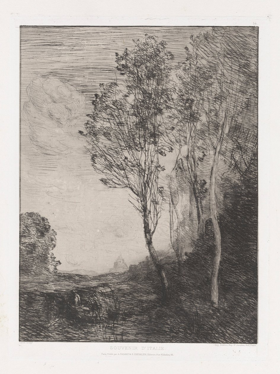 minne av av Jean Baptiste Camille Corot
