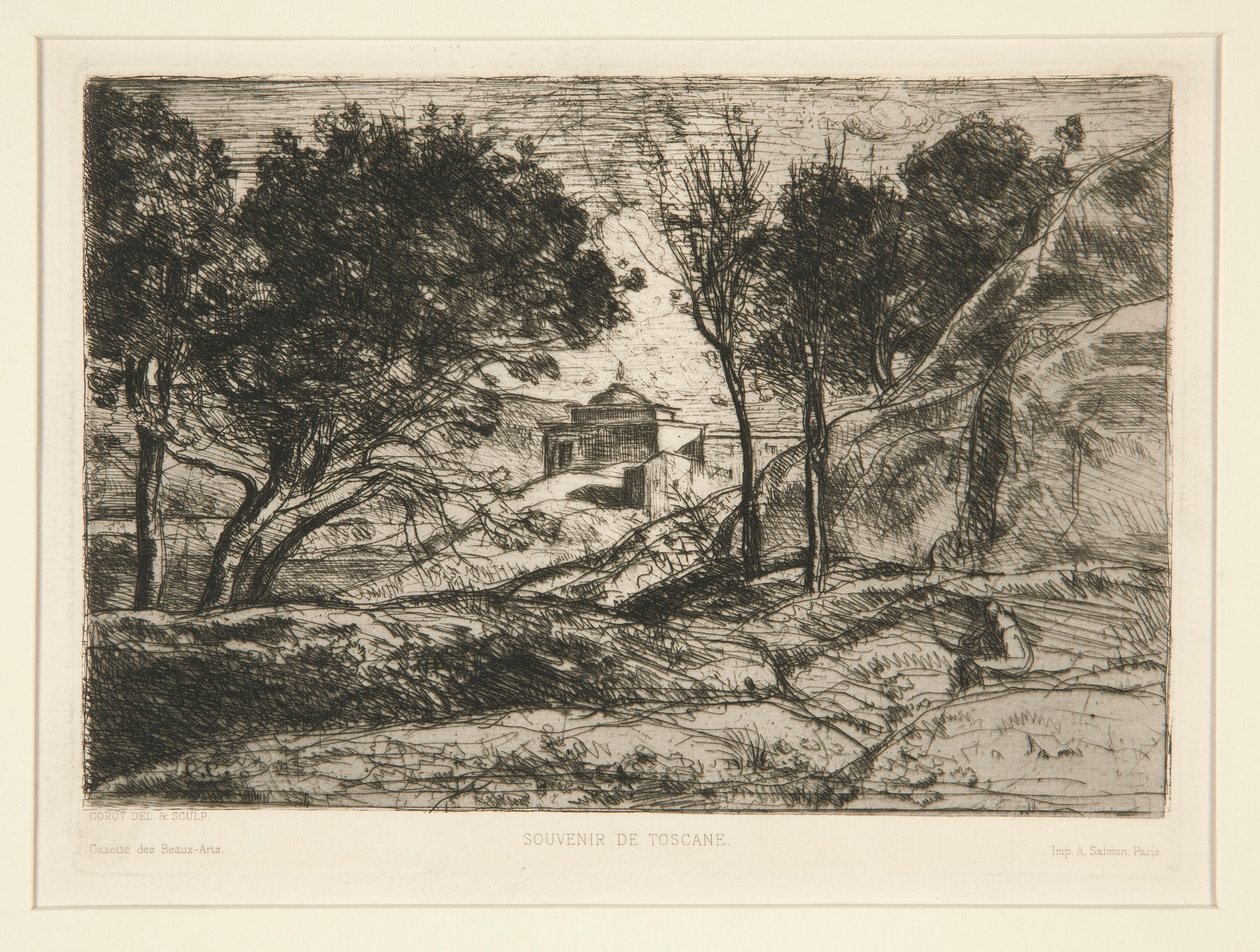 Souvenir de Toscane (minnet från Toscana) av Jean Baptiste Camille Corot