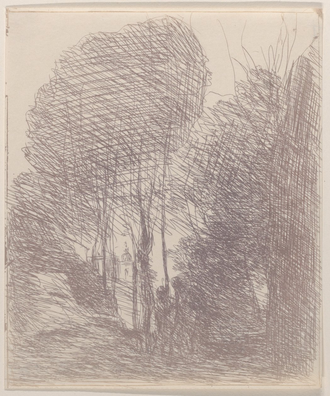 Souvenir från Villa Pamphili, 1871. av Jean Baptiste Camille Corot