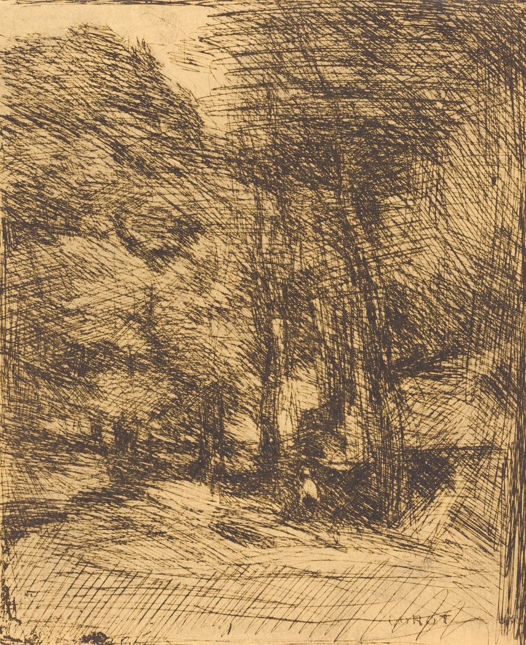 Souvenir av Bas-Breau Souvenir från Bas-Breau, 1858. av Jean Baptiste Camille Corot