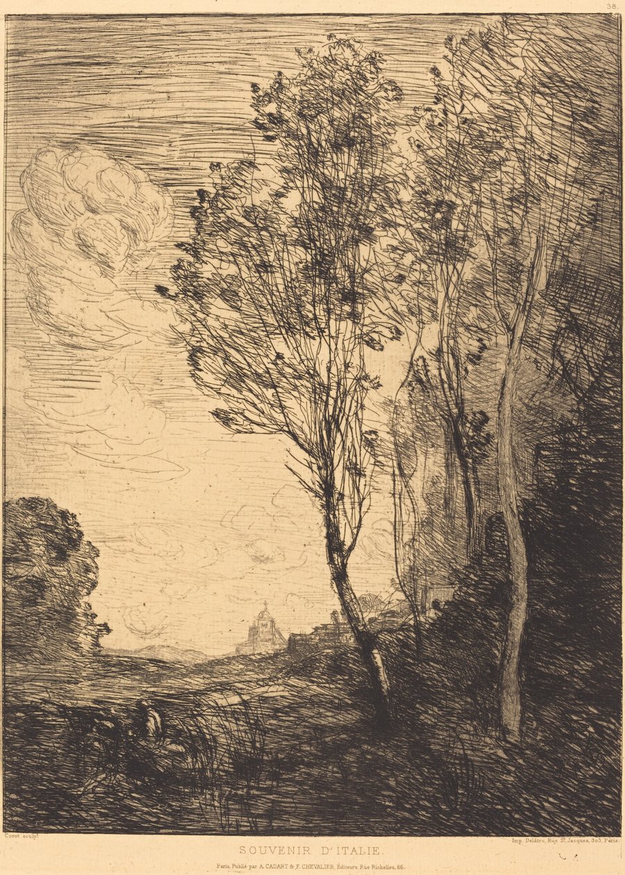 Souvenir av Italien av Jean Baptiste Camille Corot