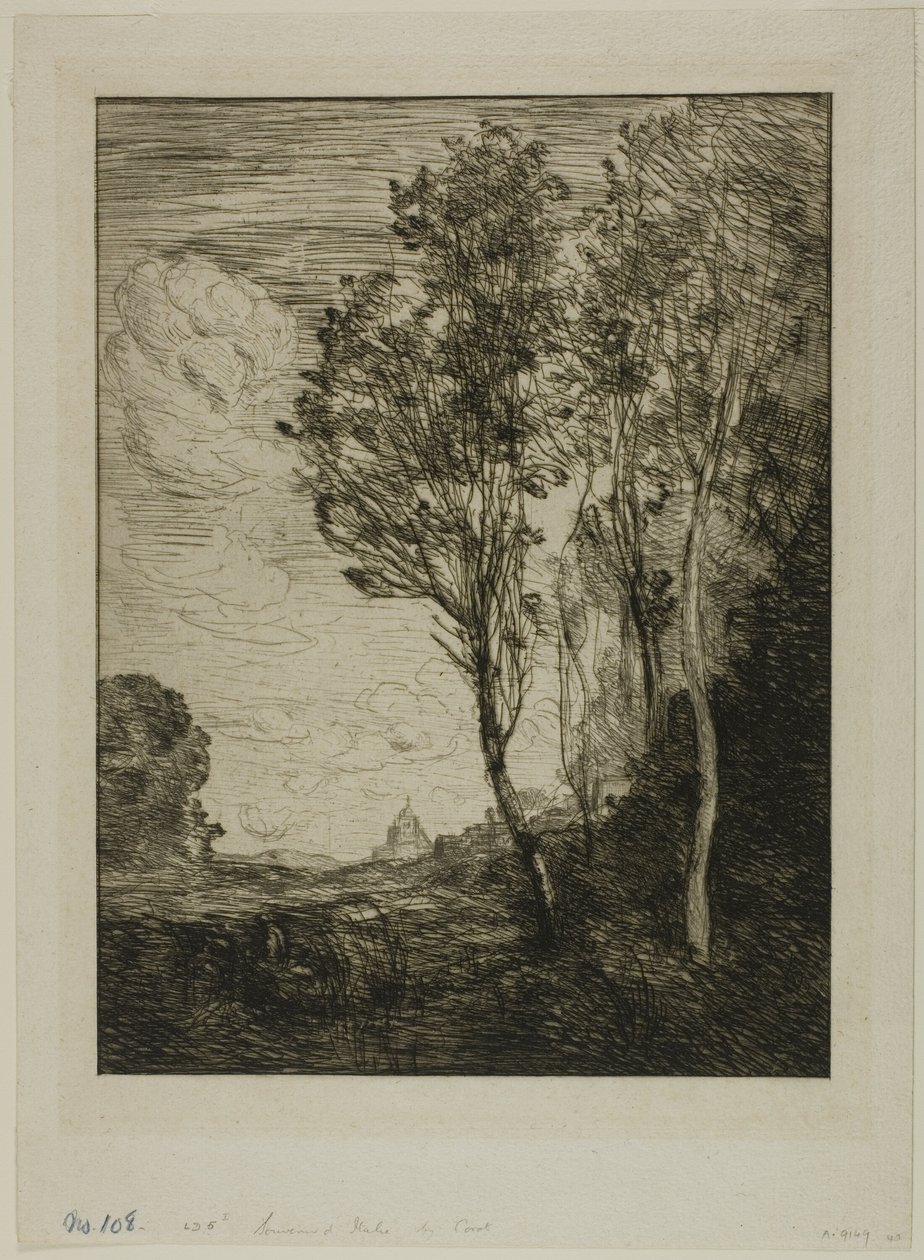 Souvenir av Italien av Jean Baptiste Camille Corot