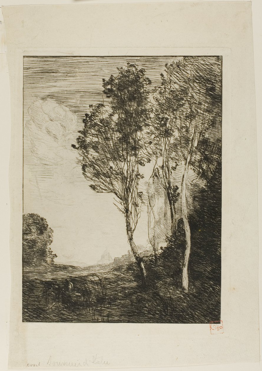 Souvenir av Italien av Jean Baptiste Camille Corot