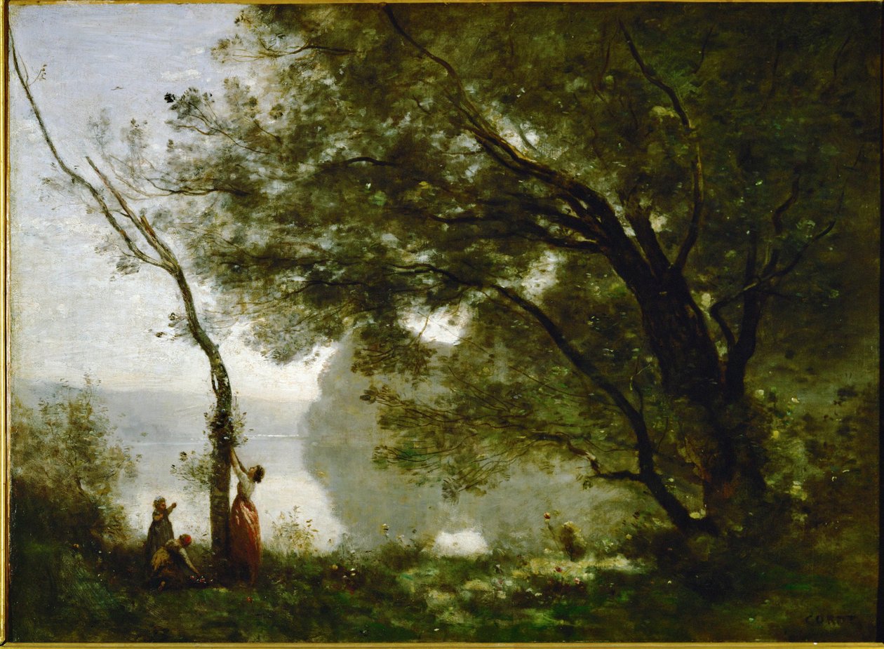 Souvenir från Mortefontaine, Frankrike ... av Jean Baptiste Camille Corot