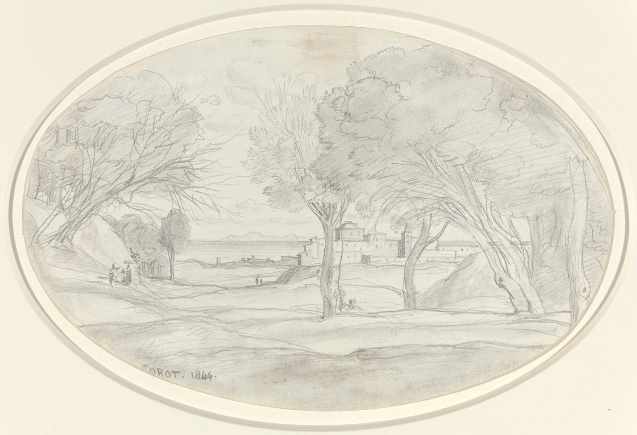 Souvenir från Toscana av Jean Baptiste Camille Corot