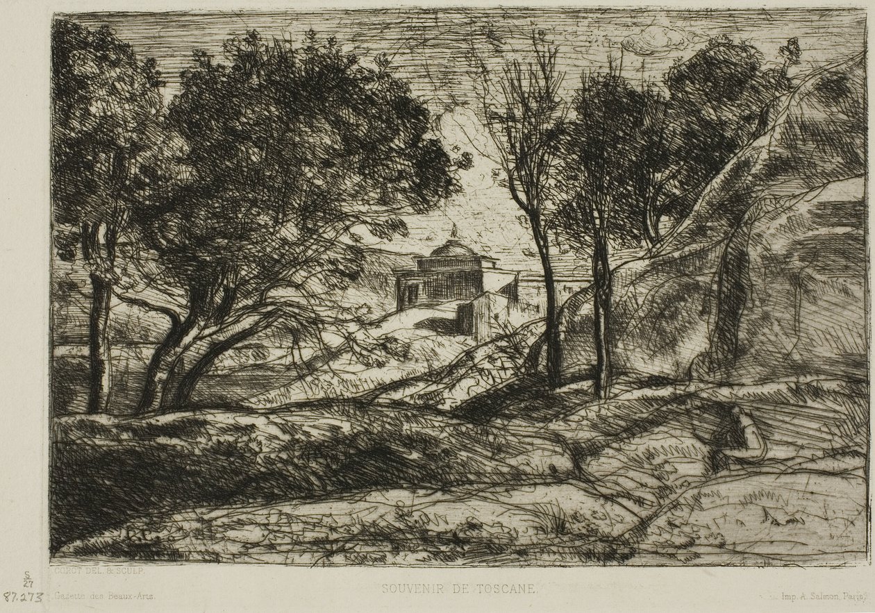 Souvenir från Toscana av Jean Baptiste Camille Corot