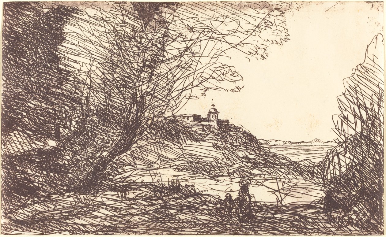 Souvenir från Monacos omgivningar av Jean Baptiste Camille Corot