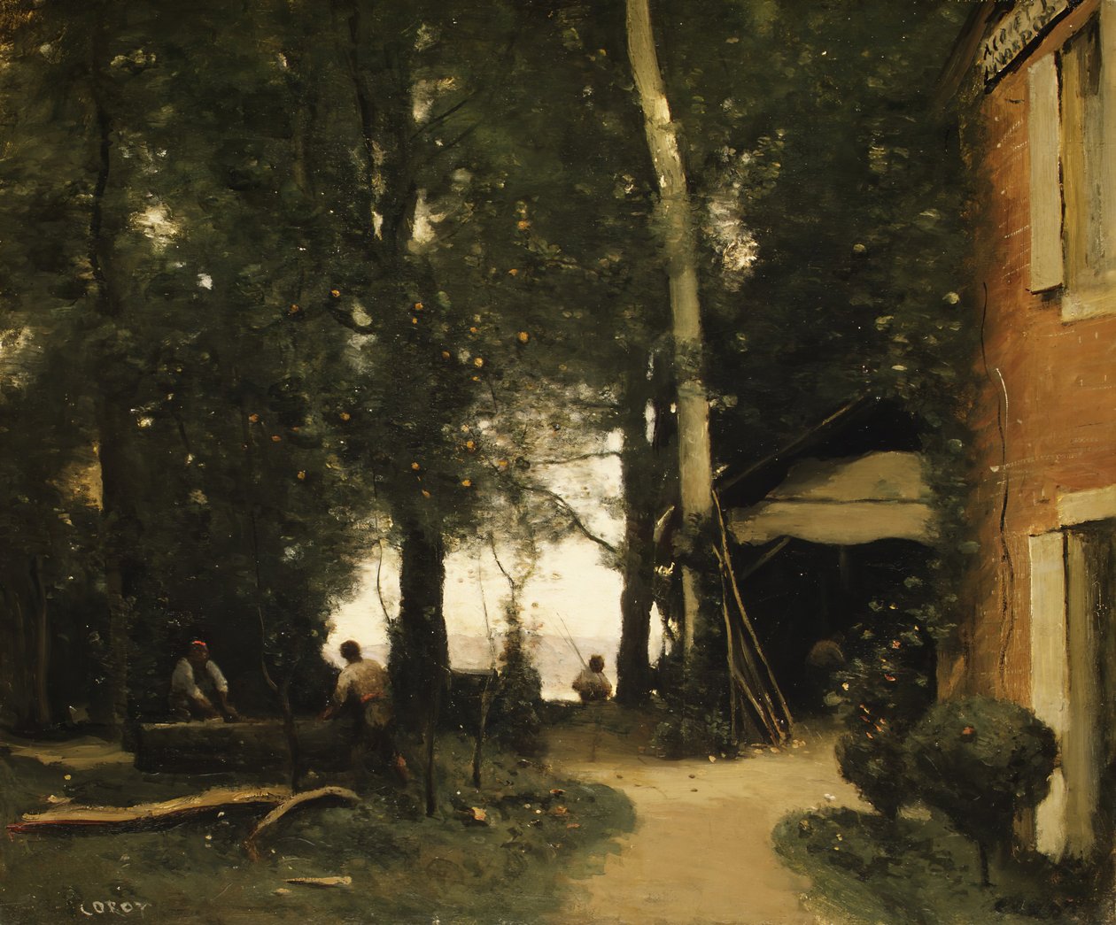 The Banks of the Seine at Conflans, ca. 1865-70. av Jean Baptiste Camille Corot