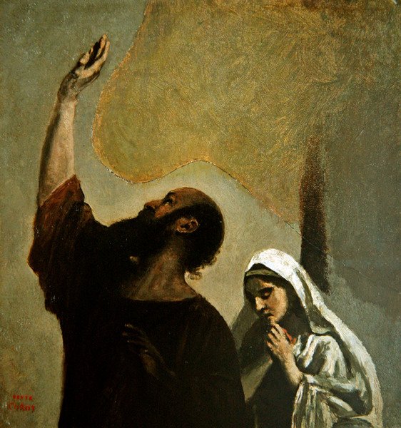 Kristi dop (olja på duk) av Jean Baptiste Camille Corot