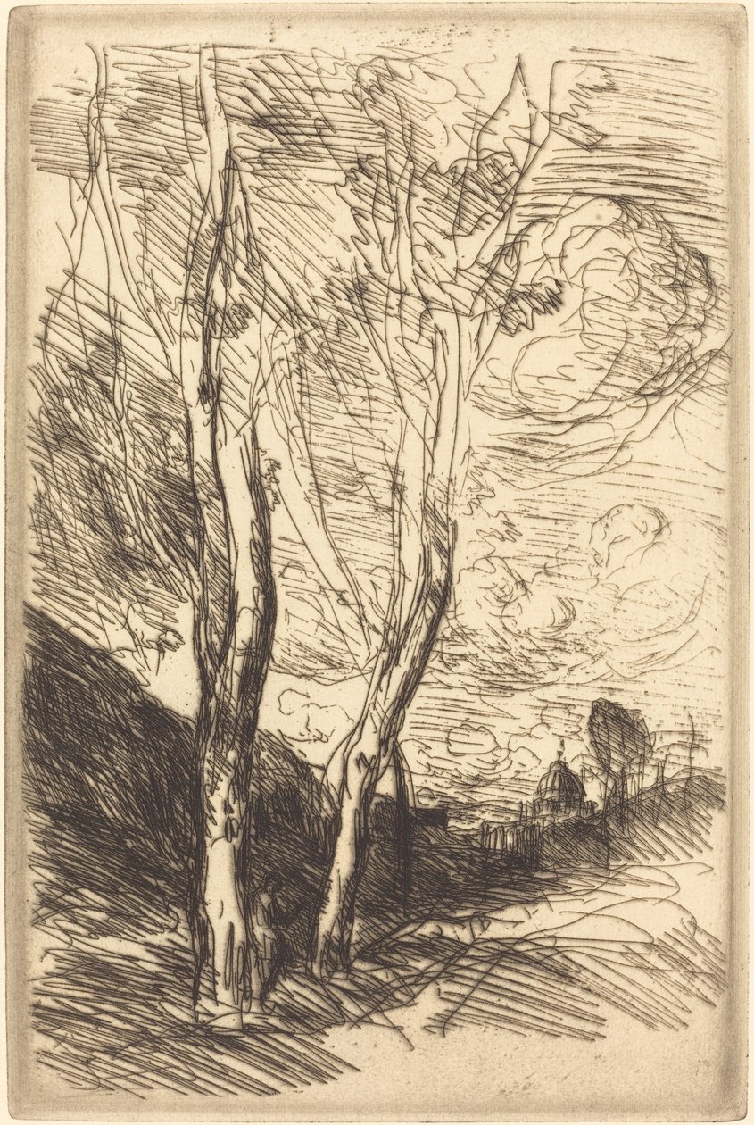 Florens katedral (Le Dome florentin) av Jean Baptiste Camille Corot