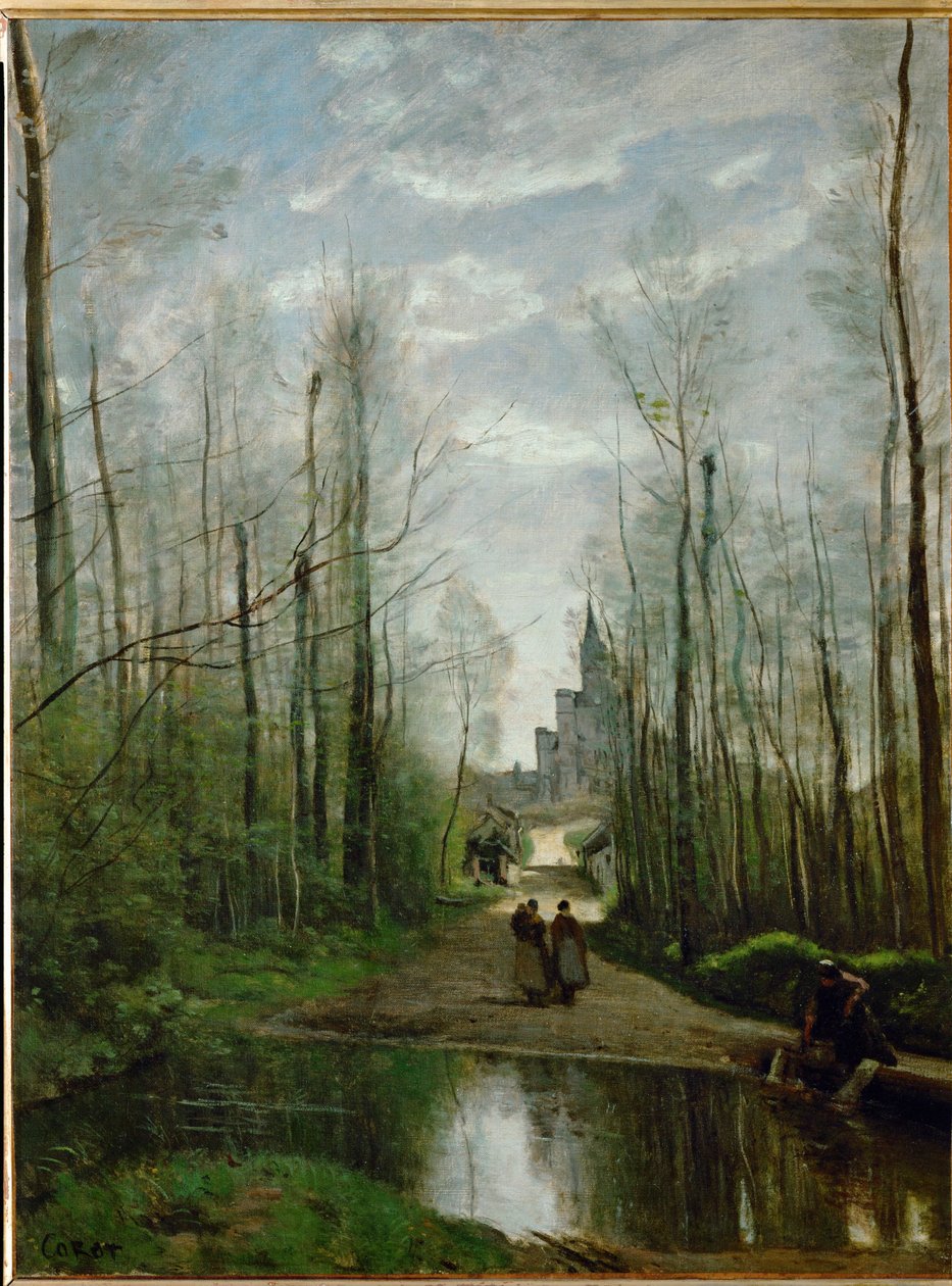 Marissels kyrka ... av Jean Baptiste Camille Corot