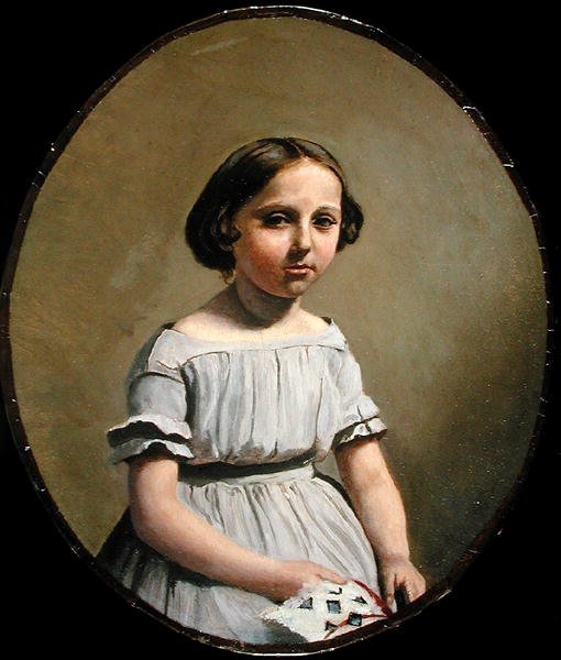 Den äldsta dottern till M. Edouard Delalain (Mme. de Graet) c.1845-50 (olja på duk) av Jean Baptiste Camille Corot