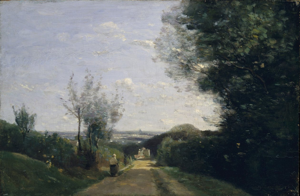 Paris omgivningar av Jean Baptiste Camille Corot