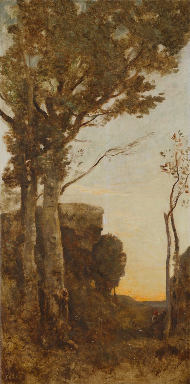 De fyra tiderna på dygnet (morgon) av Jean Baptiste Camille Corot