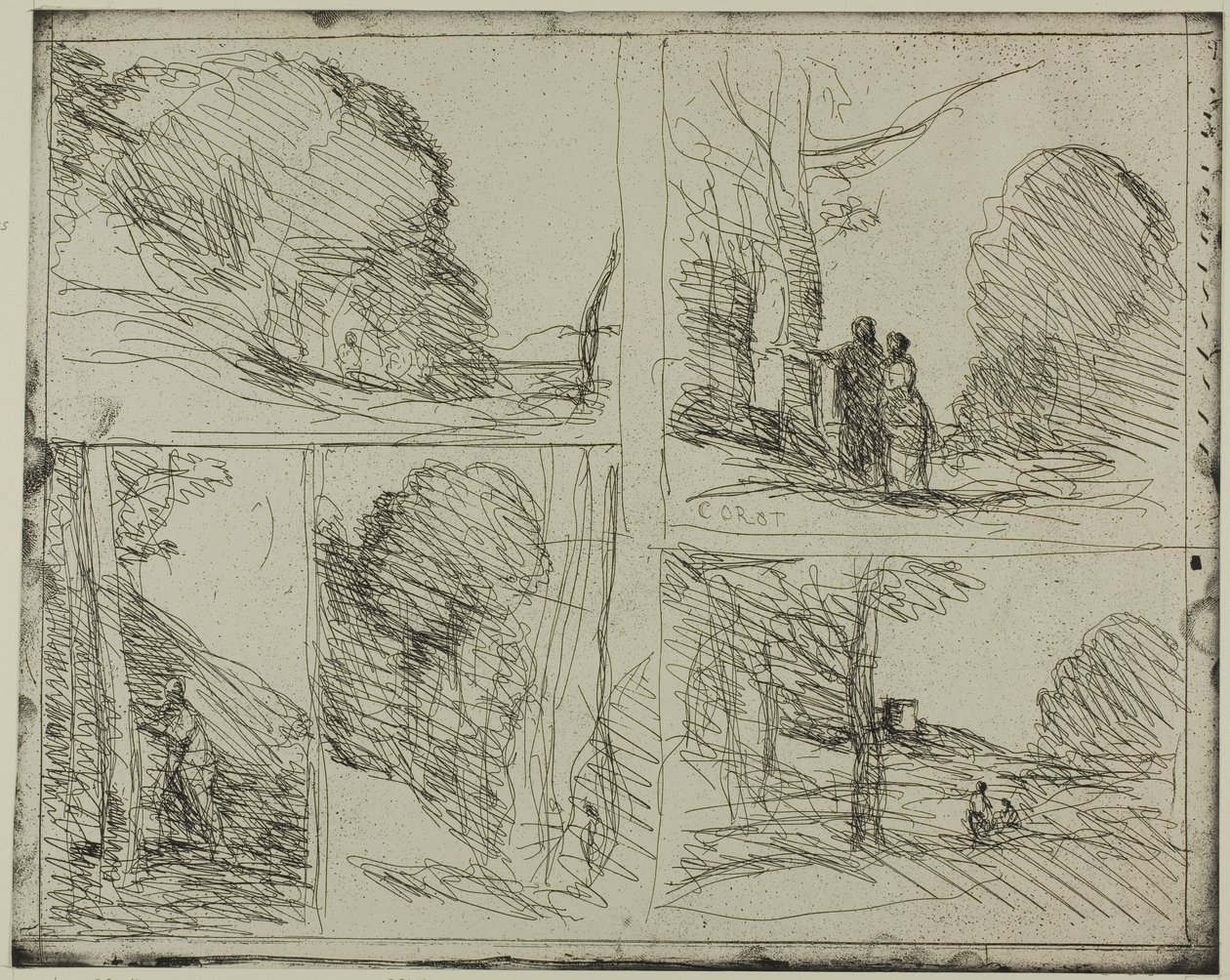 Perikles trädgård av Jean Baptiste Camille Corot