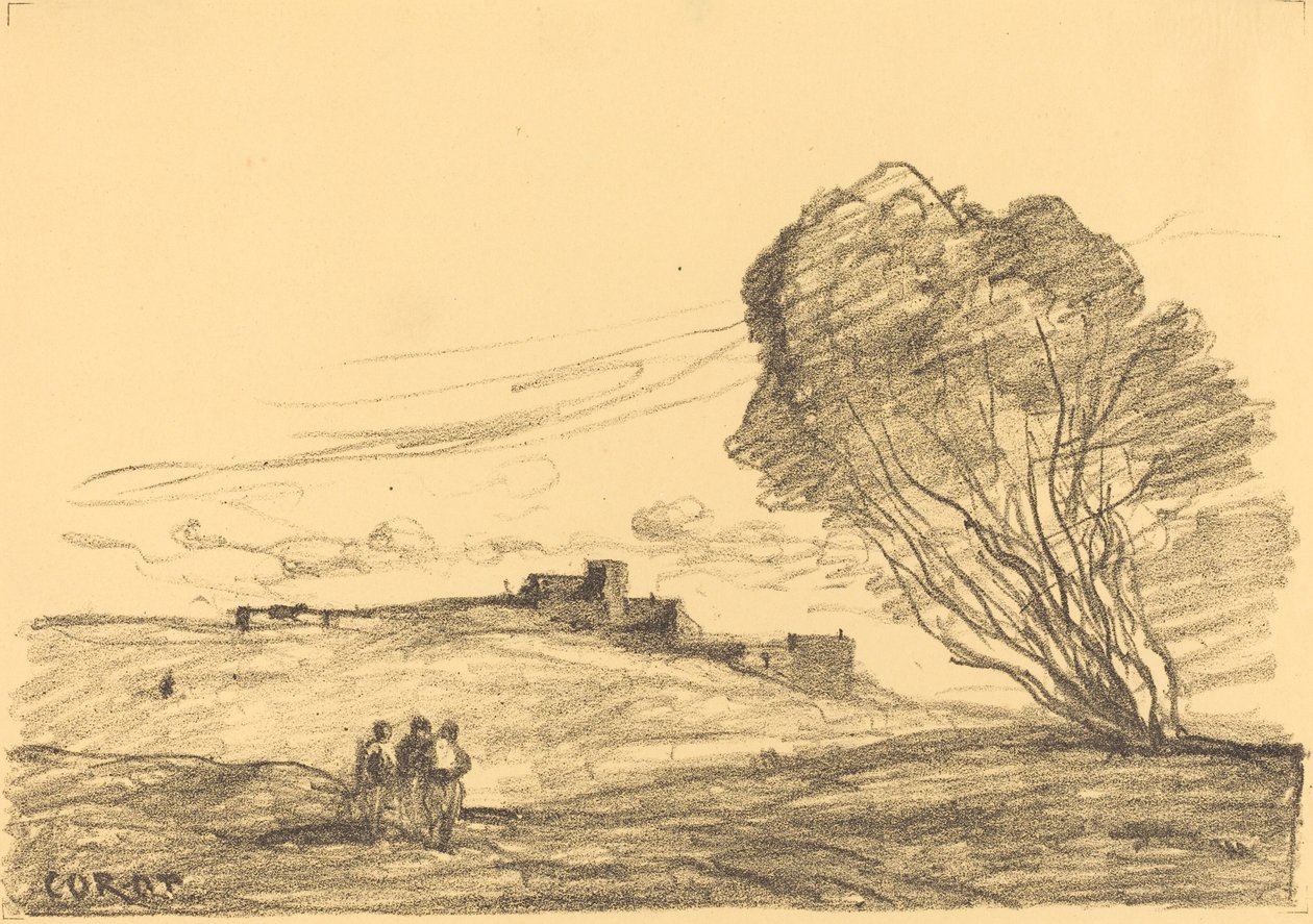 Det isolerade fortet Le Fort, 1874. av Jean Baptiste Camille Corot