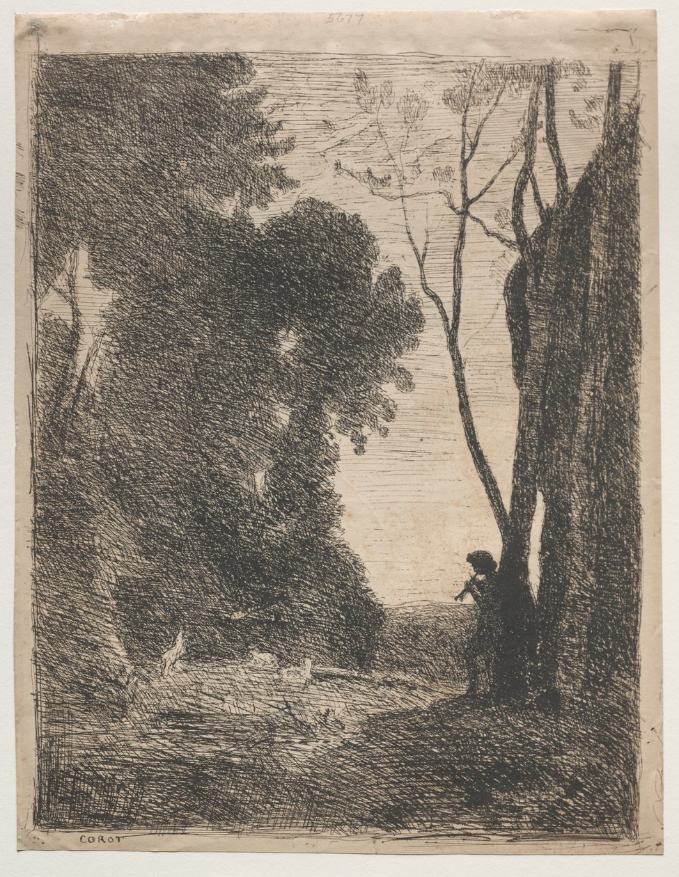 Den lilla herden av Jean-Baptiste-Camille Corot